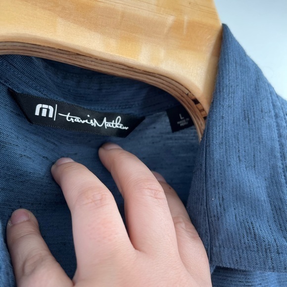 Travis Mathew Men's Golf‎ Polo Lightweight Short Sleeve Blue Sz L - Picture 3 of 6